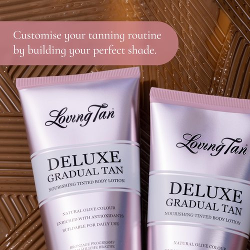 Loving Tan Deluxe Gradual Tan Lotion, Dark- Natural Looking Self Tanner, Professional Strength Sunless Tanner, 7+ Self Tanning Applications per Bottle- Cruelty Free, Naturally Derived DHA- 5.07 Fl Oz