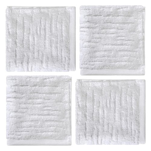 SKL Home CloudSoft Cotton Luxury 4-Piece Washcloth Set, White