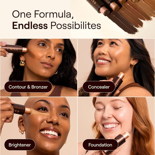 Live Tinted HUESTICK Complexion Stick - Medium-to-Full Buildable Coverage - Soft Matte Finish - Multitasking Makeup Stick - Lightweight, Creamy Formula - Shade 17