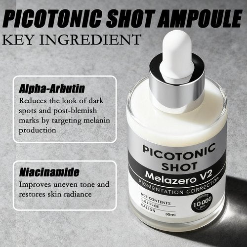 Cyano Pink Spicule Serum + Picotonic Shot Ampoule Duo - With Alpha Arbutin, Niacinamide, Calcium, Pore Tightening Refines Pores Tightening Serum, Moisturizing, Firming, Skin Tone & Skin Clarity