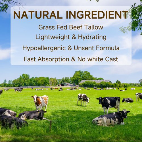 Tallow Sunscreen, Sunscreen for Face, SPF30 Natural Reef Safe Face Body Beef Tallow Sunblock, Non Greasy Clean Travel Sun Screen Sunblock for Outdoor Travel, 9.84 OZ,4 Pack