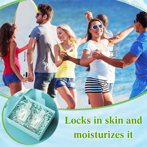 Dansib 24 Pcs Mini 1oz Soothing Moisture Gel Travel Size Moisturizing Face Skin Gel Bulk for Thank You Gifts Summer Beach Wedding Party Supplies(Aloe Vera)
