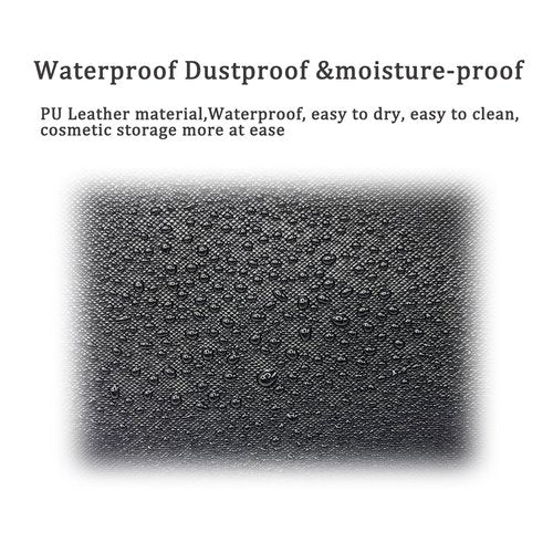 HUTUYIYI Small Makeup Bag for Purse, Travel Makeup Bag with Zipper, Pu Leather Makeup Pouch, Cosmetic Bags for Women,Travel Make Up Bag (1, Black)
