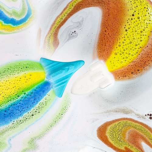 ORIGLAM Bath Bombs for Kids, 8 XL Organic Kids Bath Bombs for Boys, Space Plane & Rocket Rainbow Bath Bomb for Toddlers Individually Wrapped, Bulk Birthday Gifts for Men Party Favors for Kid 4-8-12
