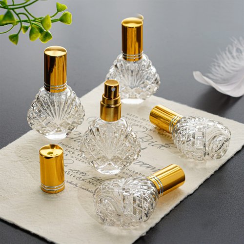 YU FENG 12pcs 15ml Glass Bottle Perfume Atomizer Refillable Spray Empty Perfume Bottle with Funnels Pipettes Dispenser for Perfume,Fragrance,Lotion,Essential Oil