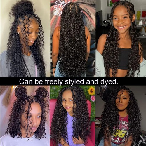Lemoda Burmese Curly Bulk Human Hair Extensions Boho Human Braiding Hair For Bohemian Knotless Braids 16Inch No Weft 100% Unprocessed Virgin Hair 1PC/Lot Salon-Quality Natural Black