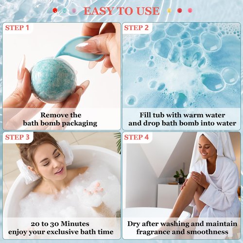 Bath Bombs for Women Gift Set, 50 Pcs Natural Organic Bubble Bathbombs with 10 Rich Scents, Handmade Bubble Bath Fizzy, for Bubble Bath Spa,Her/Him,Wife,Girlfriend,Mother Present Giving