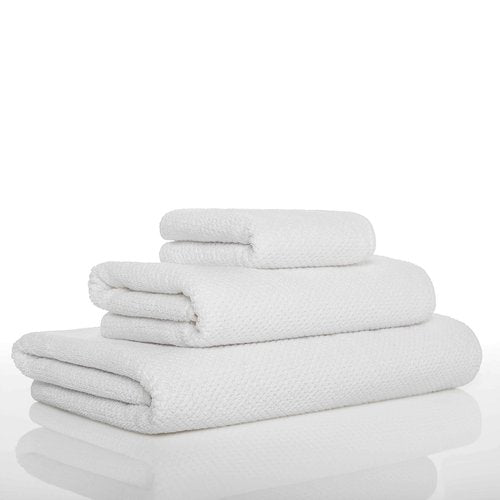 Graccioza Bee Waffle Wash Cloth 12" x 12" - 100% Egyptian Combed Cotton, 550 GSM - Elegant Waffle Pattern Bath Towels - Super Absorbent and Quick Dry Washcloth - Soft Body and Face Towel - White