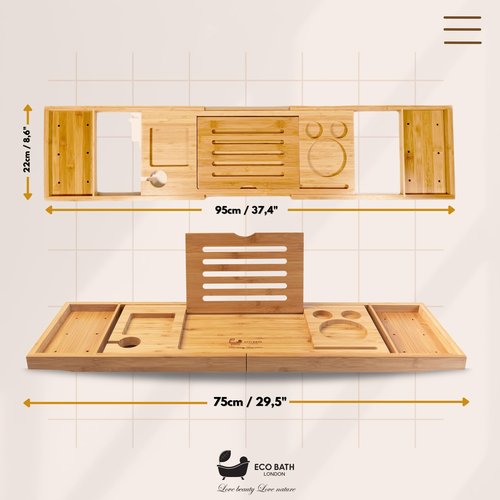 Eco Bath London Luxury Eco-Friendly Bamboo Bath Tray
