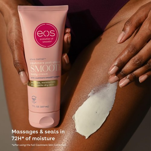eos Vanilla Cashmere Skin Collection 3-Step Bundle - Pre-Shave Scrub, Butter, Post-Shave Body Cream