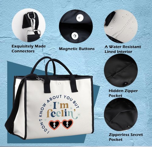 XYANFA I'm Feeling 22 Makeup Bag 22 Birthday Gift Singer Fans Gift Singer's Merchandise (feelin' 22 tote bag)