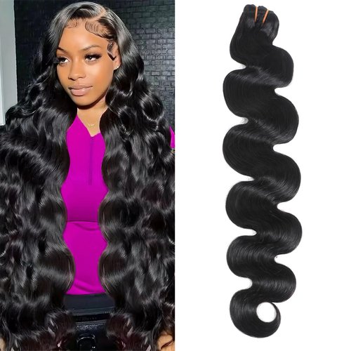 16A Raw Body Wave Human Hair Bundles Human Hair 100% Unprocessed Brazilian Boutique Virgin Hair Extensions,Double Wefts,Triple Lifespan (Body Wave 1 Bundle, 16 inch)