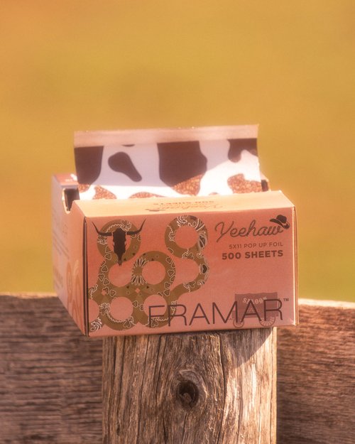 Framar Hair Foils For Highlighting - Cow Print Alligator Clips For Hair Styling