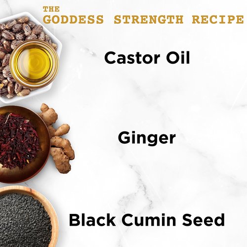 Carol's Daughter Goddess Strength Hair Care Gift Set - Sulfate Free Shampoo and Conditioner with Scalp & Hair Treatment Oil – 3 Products