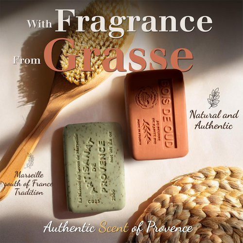 Donkey Milk Soap Bars 3xPack – Enriched With Organic Shea Butter - 97% Natural Ingredients - Traditionally Made - French Milled in Provence - Gentle For Skin – 3x8.8 oz - La Maison Du Savon