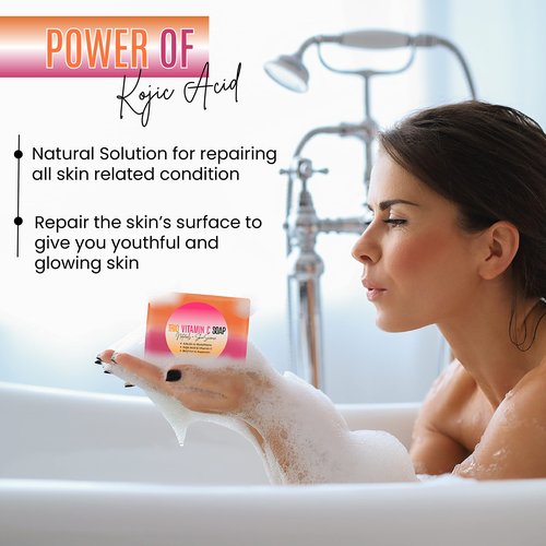 DERMAXGEN Organic Kojic acid & Vitamin C Soap Bar | Arbutin, Glutathione | Advanced Glowing formula, Replenish, & Radiant Skin | Pure Natural Pigmentation For Face & Body Cleanser - 5 OZ Each| (6)