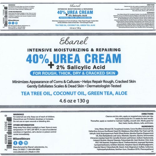 Ebanel Bundle of 40% Urea Cream 4.6 Oz, and Fungus Treatment 1 Oz