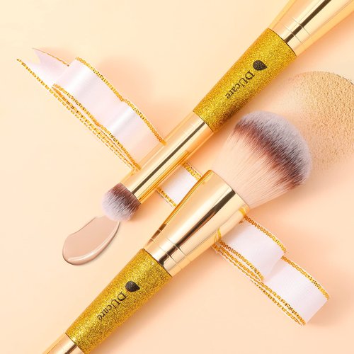 DUcare Makeup Brushes Duo End Foundation Powder Buffer Contour Concealer Brush Synthetic Cosmetic Tools