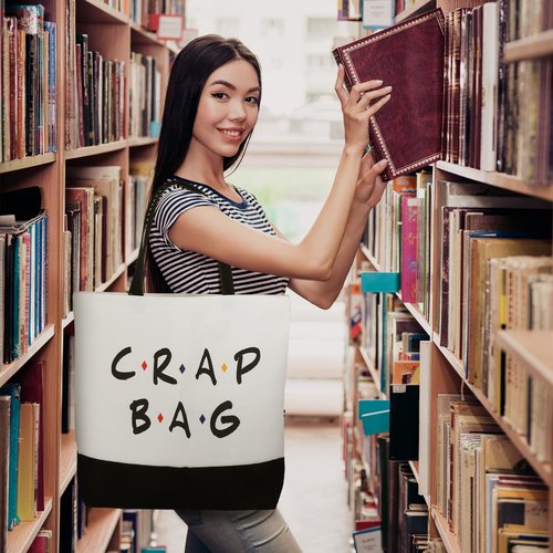 Cunno 2 Pcs Canvas Reusable Grocery Bags - Friends TV Show Gifts & Merch