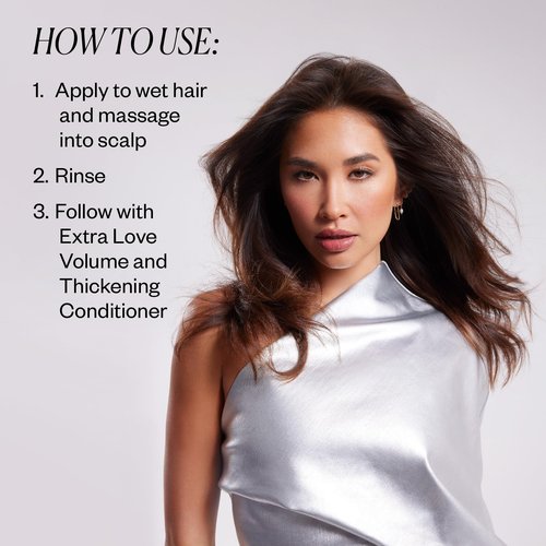 IGK EXTRA LOVE Volume & Thickening Shampoo | Lightweight + Supports Scalp + Balance Oil | Vegan + Cruelty Free | 8 Oz