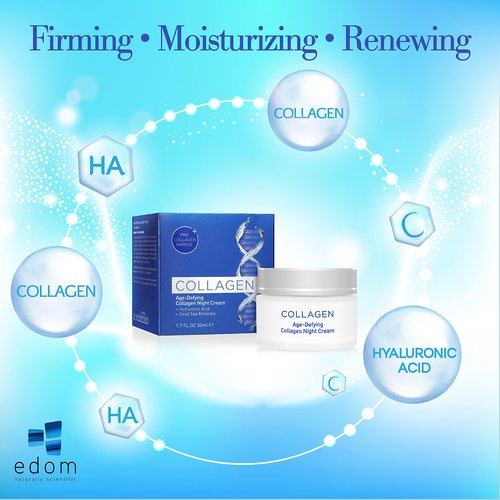 Edom perfect Collagen Age-Defying Night moisturizer Cream, for all skin types 1.7 fl.oz