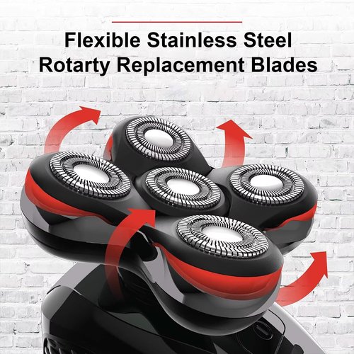 3 Pack Shaver Replacement Blades for Fre*bi*d Bald Men Head Shaver Kit, 5 Blades Head Shaver Replacement Heads,Head and Face Electric Razor Shaver Heads