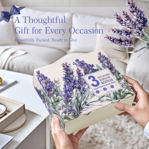 ROMIIE ZOI Liquid Hand Soap Refill Gift Set-3 Pack, Cruelty-Free and Biodegradable Formula, Moisturizing Hand Wash with Essential Oil for Sensitive Skin,Lavender Rosemary Scent,(26 Fl Oz x 3)