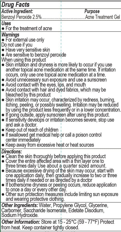 Dr Song 2.5% Benzoyl Peroxide Acne Gel Treatment Lotion (8 oz)