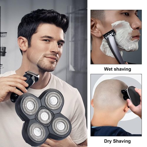 3 Pack Shaver Replacement Blades for Fre*bi*d Bald Men Head Shaver Kit, 5 Blades Head Shaver Replacement Heads,Head and Face Electric Razor Shaver Heads