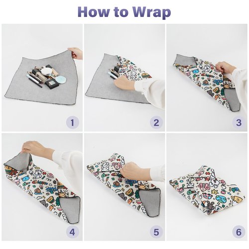Walking Way Self-Adhesive Magic Cloth Makeup Bag, Portable Protective Cosmetic Pouch, Camera Lens Wrap, Stylish Travel Organizer for Beauty Essentials, Travel, Gifts & Daily Use