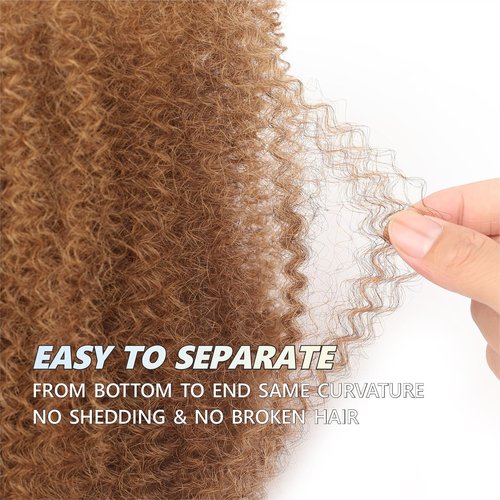 afro kinkys bulk human hair 8-28 inch afro kinky bulk 100% human hair for dreadlock extensions repair loc making twists (30#, 18inch)