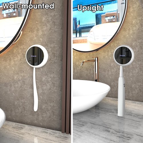 iHave Toothbrush Sanitizer – Wall-Mounted UV Toothbrush Holders for Bathrooms, Stylish Bathroom Accessories and Bathroom Decor for Home & RV, Travel Essentials, Cool Gadgets (White)