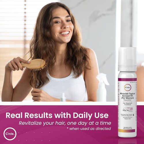 Minoxidil for Women 5% Foam - Helps Restore Top of Scalp Hair Loss and Support Hair Growth for Women, Regrowth with Unscented Topical Treatment for Thinning Hair (5% Foam 4-Month Supply)
