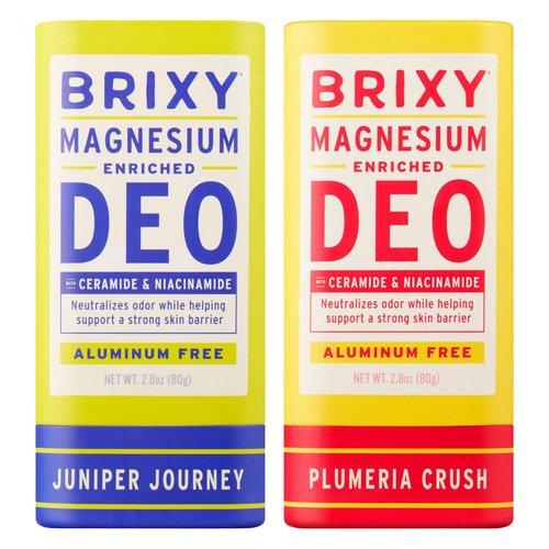 BRIXY Magnesium Deodorant, Effective Odor Control With Ceramide & Niacinamide For Skin Health, Aluminum Free, Baking Soda Free, Sensitive Skin Deodorant, Vegan, Plastic Free, Lightly Scented
