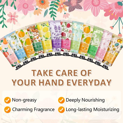 60 Pack Hand Cream Gifts Set For Women, Mini Hand Lotion Travel Size in Bulk for Dry Cracked Hands, Graduation Gifts, End of Year Teacher Appreciation Gifts, Thanksgiving Gifts, Party Favors