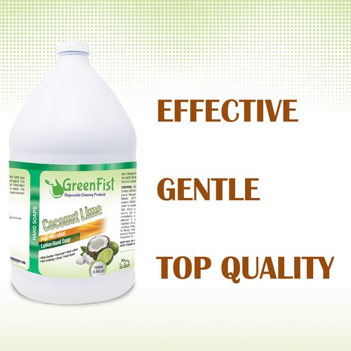 GreenFist Lotionized Hand Soap [ Liquid Gel Refill ] Made in USA, 128 Ounce (1 Gallon) (Coconut Lime)