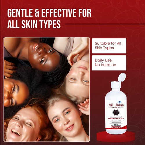 St. Croix Products Pure Rosehip Extract Serum – Premium Cosmetic-Grade Liquid for Skin & Hair – Hydrating, Anti-Aging Botanical Formula (8 oz)