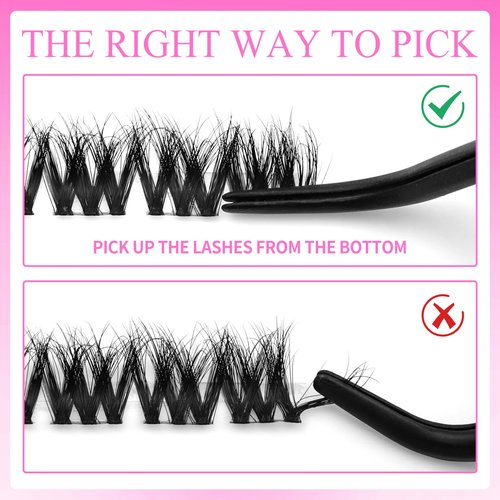 VEYESBEAUTY Lash Clusters Fluffy Individual Lash Extensions VBmuse 3D Layered Volume Eyelashes Thin & Invisible Band Wispy Faux Mink Lash Newbie's Five-Second Mixed Length 10-18mm