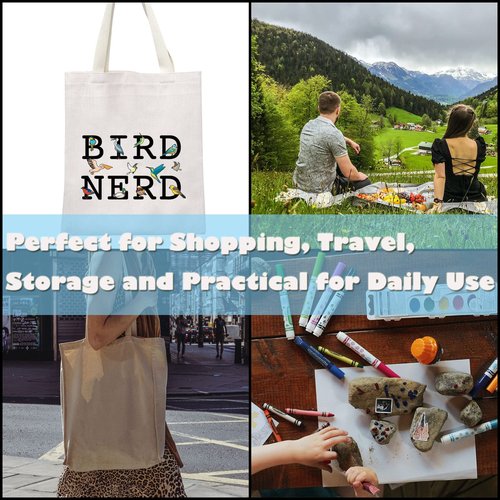 GJTIM Ornithologist Gift Bird Nerd Zipper Makeup Bag for Bird Lovers (Bird Nerd Tote)