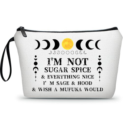 Spiritual Unusual Birthday Gift for Women Teenager Girl Small Cosmetic Makeup Bag for Purse Witch Stuff