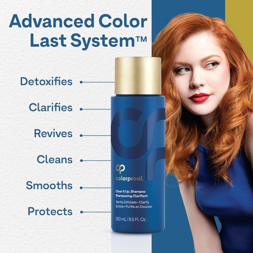 Colorproof Clear It Up Clarifying Shampoo 8.5 Fl. Oz. Shampoo for Color Treated Hair, Coconut & Lemongrass Scent