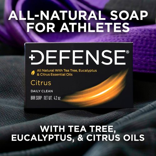 Defense Soap 5pk All Natural Citrus Bar Soap | Made by Wrestlers with Tea Tree Oil & Eucalyptus Oil to Promote Healthy Skin