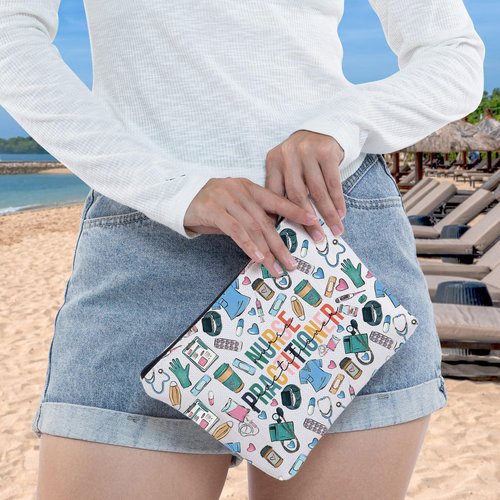 WZMPA Nurse Practitioner Cosmetic Bag Medical NP Gift Medical Workers Makeup Zipper Pouch Bag Medical NP Merch (Nurse Practitioner)