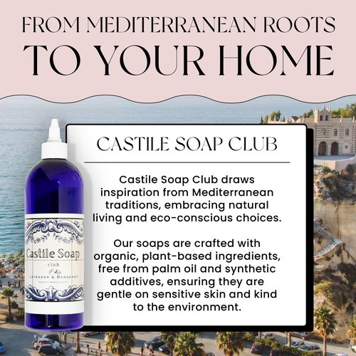 Castile Soap Club Natural Castile Soap | Organic Liquid Soap | Gentle on Sensitive Skin | Use on Hair, Body, Hands & Home | Vegan, No Palm Oil or Additives (16oz, Sweet Orange & Eucalyptus)