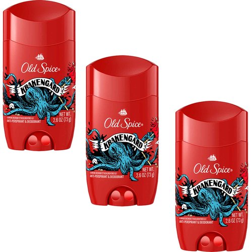 Old Spice Wild Collection Antiperspirant & Deodorant Krakengard, 2.6 Ounce (Pack of 3)