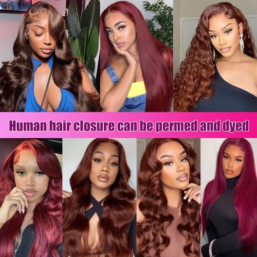 Liangya Hair 5x5 Lace Closure Hd Transparent Straight Frontal Closure 12A Virgin Remy Human Hair Closure Real Hd Transparent Lace Closure Pre Plucked With Baby Hair Natural Black Color(16inch)