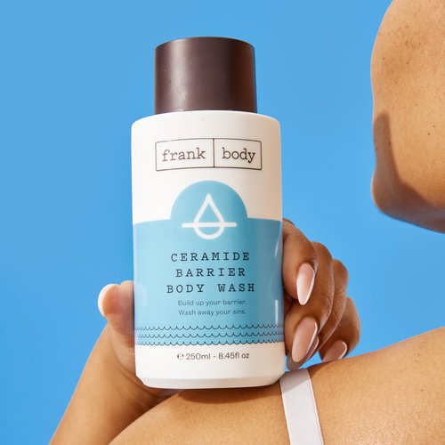 frank body Ceramide Barrier Body Wash | Deeply Hydrates & Soothes Dry, Irritated Skin | With Ceramides, Panthenol & Jojoba Oil | Vegan & Cruelty-Free | Peach Scent | 250ml/8.45 fl oz