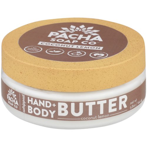 PACHA SOAP Coconut Lemon Hand & Body Butter, 5.8 OZ