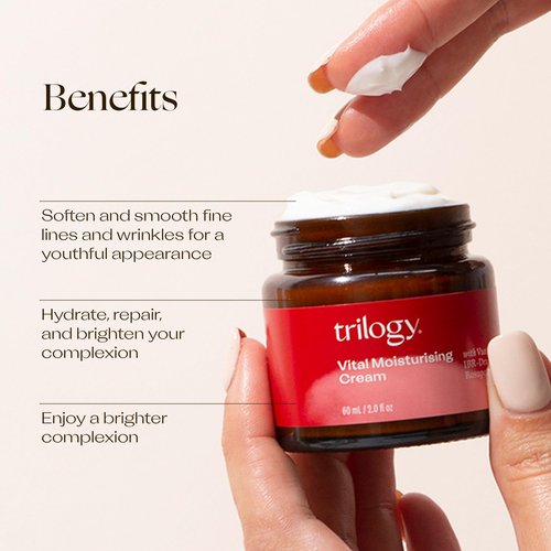 Trilogy Vital Moisturising Cream, Enhanced Formula with Rosapene, VanilleActiv2 & IBR-Dragon, 2.0 fl oz
