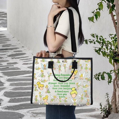 LEVLO Fairy Tale Cosmetic Make Up Bag Pixie Fans Inspired Gift You Are Braver Stronger Smarter Than You Think Makeup Zipper Pouch Bag For Women Girls (Always Tinker LT)